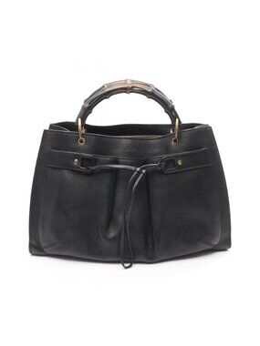 Gucci Handbag Bamboo Black Leather Tote
